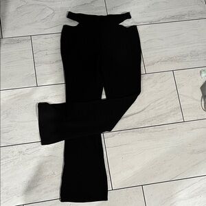 Chic Black Cutout Pants